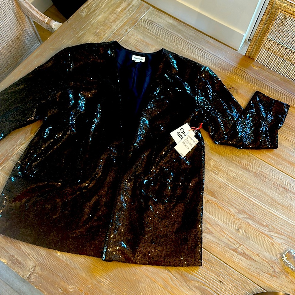 Black, sequin blazer
